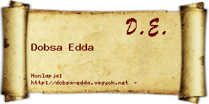 Dobsa Edda névjegykártya